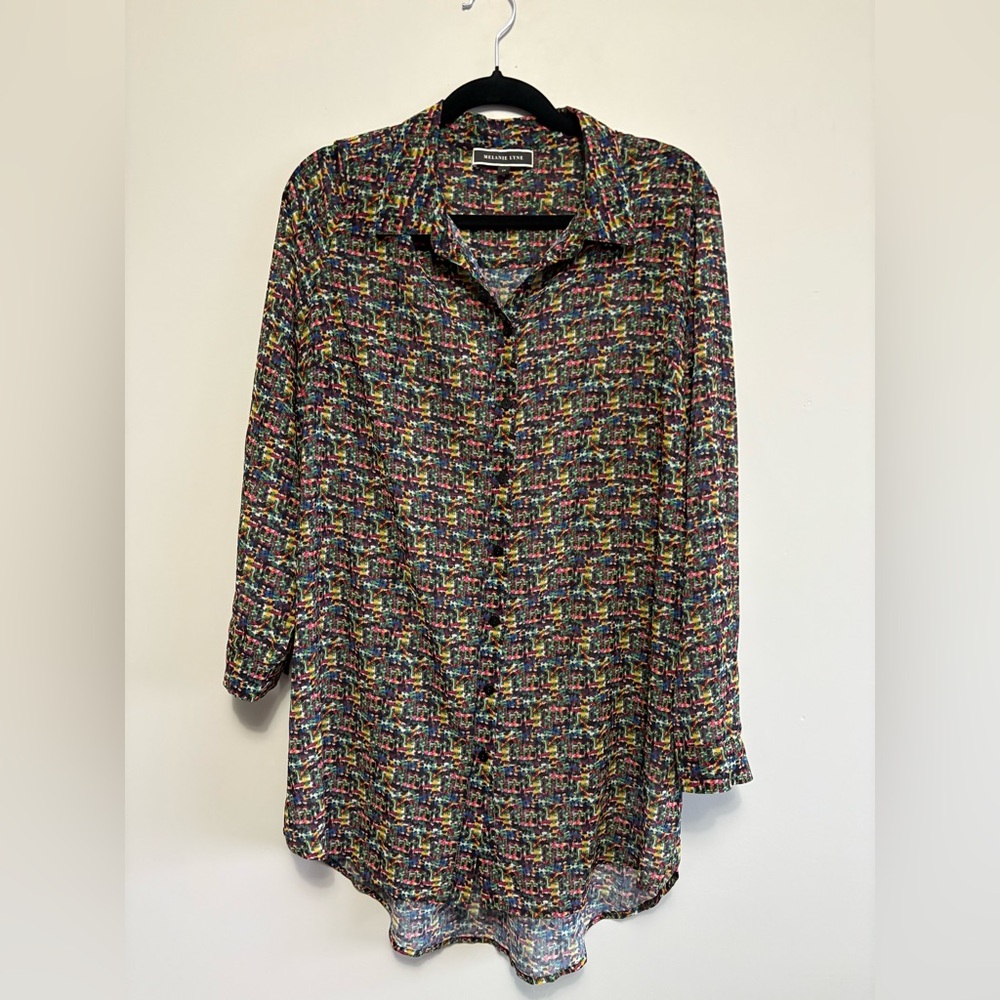 Melanie Lyne Colourful Button Down Blouse